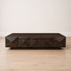Jisaku 48" Coffee Table with Storage Drawer | 3D Diamond Carved Panels | Walnut Brown Mango Wood By The  Urban Port
