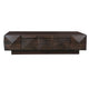 Jisaku 48" Coffee Table with Storage Drawer | 3D Diamond Carved Panels | Walnut Brown Mango Wood By The  Urban Port