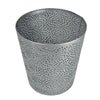 Josi 10 " Wastebasket Trash Can | Detailed Leaf Etching | Silver Finish By The Urban Port