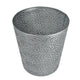 Josi 10 " Wastebasket Trash Can | Detailed Leaf Etching | Silver Finish By The Urban Port