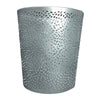 Josi 10 " Wastebasket Trash Can | Detailed Leaf Etching | Silver Finish By The Urban Port