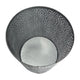 Josi 10 " Wastebasket Trash Can | Detailed Leaf Etching | Silver Finish By The Urban Port