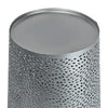 Josi 10 " Wastebasket Trash Can | Detailed Leaf Etching | Silver Finish By The Urban Port