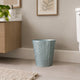 Josi 10 " Wastebasket Trash Can | Detailed Leaf Etching | Silver Finish By The Urban Port