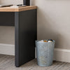 Josi 10 " Wastebasket Trash Can | Detailed Leaf Etching | Silver Finish By The Urban Port