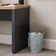 Josi 10 " Wastebasket Trash Can | Detailed Leaf Etching | Silver Finish By The Urban Port
