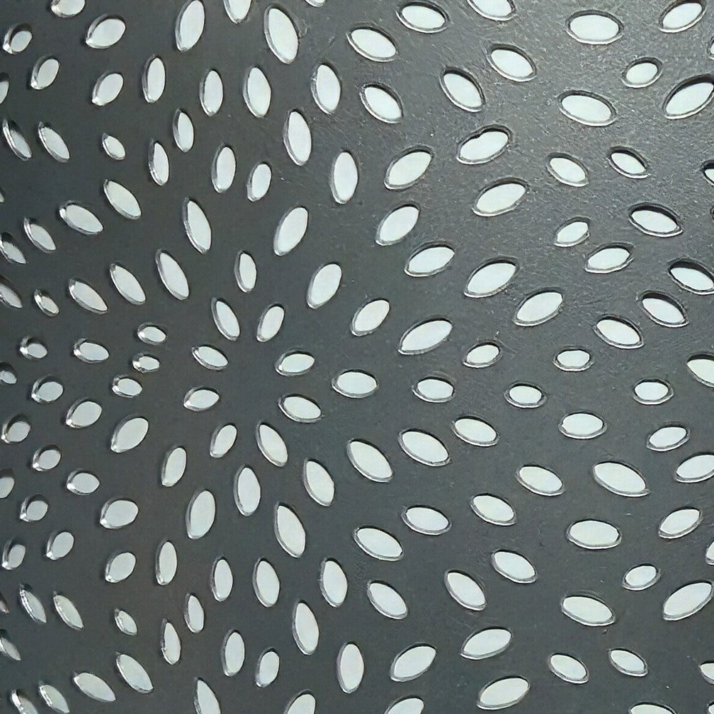 Josi 10 " Wastebasket Trash Can | Detailed Leaf Etching | Silver Finish By The Urban Port