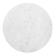 Jena 32" Round Coffee Table | White Banswara Marble Top | Criss Cross Base | Natural Brown By The Urban Port
