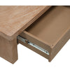 Les 36" Square Coffee Table with Panel Legs | 2 Storage Drawers | Matte Brown Mango Wood | Black H&les By The  Urban Port