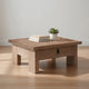 Les 36" Square Coffee Table with Panel Legs | 2 Storage Drawers | Matte Brown Mango Wood | Black H&les By The  Urban Port