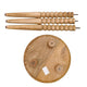 Geya Round Side Table, Tripod Spindle Legs, Natural Brown Mango Wood, 24 Inch High By The Urban Port