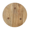 Geya Round Side Table, Tripod Spindle Legs, Natural Brown Mango Wood, 24 Inch High By The Urban Port