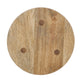 Geya Round Side Table, Tripod Spindle Legs, Natural Brown Mango Wood, 24 Inch High By The Urban Port