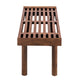Amy Indoor Outdoor Bench | 54" Slatted Seat | Cylindrical Legs | Walnut Brown Acacia Wood By The Urban Port