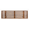 Amy Indoor Outdoor Bench | 54" Slatted Seat | Cylindrical Legs | Walnut Brown Acacia Wood By The Urban Port