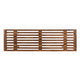 Amy Indoor Outdoor Bench | 54" Slatted Seat | Cylindrical Legs | Walnut Brown Acacia Wood By The Urban Port