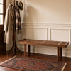 Amy Indoor Outdoor Bench | 54" Slatted Seat | Cylindrical Legs | Walnut Brown Acacia Wood By The Urban Port