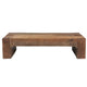 Kiosk 60 " Coffee Table | Reclaimed Wood | Rustic Brown Finish | Wide Panel Legs By The Urban Port