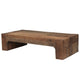 Kiosk 60 " Coffee Table | Reclaimed Wood | Rustic Brown Finish | Wide Panel Legs By The Urban Port