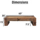 Kiosk 60 " Coffee Table | Reclaimed Wood | Rustic Brown Finish | Wide Panel Legs By The Urban Port