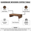 Kiosk 60 " Coffee Table | Reclaimed Wood | Rustic Brown Finish | Wide Panel Legs By The Urban Port
