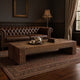 Kiosk 60 " Coffee Table | Reclaimed Wood | Rustic Brown Finish | Wide Panel Legs By The Urban Port
