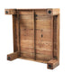 Kiosk 55 " Square Coffee Table | Reclaimed Wood | Rustic Brown Finish | Block Style Legs By The Urban Port
