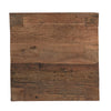 Kiosk 40 " Square Coffee Table | Reclaimed Wood | Rustic Brown Finish | Chunky Block Legs By The Urban Port