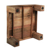 Kiosk 40 " Square Coffee Table | Reclaimed Wood | Rustic Brown Finish | Chunky Block Legs By The Urban Port