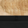 Kyni 24 " Natural Brown Acacia Wood Tabletop Sculpture | Organic Oval Decor | Black Iron Base By The Urban Port