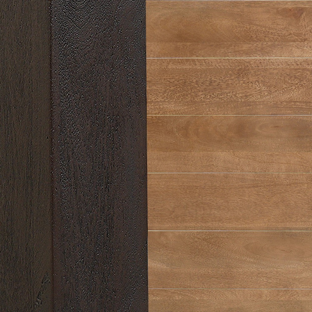 Kisa 44" Square Coffee Table | Sandblasted Block Legs | Coffee Brown Mango Wood By The Urban Port