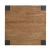 Kisa 44" Square Coffee Table | Sandblasted Block Legs | Coffee Brown Mango Wood By The Urban Port