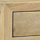 Unya 36" Sofa Console Table w Shelf | 2 Drawers | Natural Brown Mango Wood | Organic Decor By The Urban Port