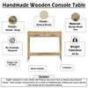 Unya 36" Sofa Console Table w Shelf | 2 Drawers | Natural Brown Mango Wood | Organic Decor By The Urban Port