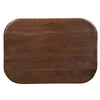 Lori 45 Inch Coffee Table | Drum Pedestal Base | Sandblasted Dark Walnut Brown | Acacia Wood By The Urban Port