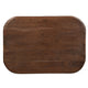 Lori 45 Inch Coffee Table | Drum Pedestal Base | Sandblasted Dark Walnut Brown | Acacia Wood By The Urban Port