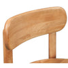 Maona Bar Stool Chair with Round Seat | Curved Open Back | Natural Brown Mango Wood By The Urban Port