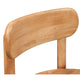 Maona Bar Stool Chair with Round Seat | Curved Open Back | Natural Brown Mango Wood By The Urban Port