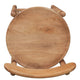 Maona Bar Stool Chair with Round Seat | Curved Open Back | Natural Brown Mango Wood By The Urban Port