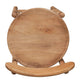 Maona Counter Stool Chair with Round Seat | Curved Open Back | Natural Brown Mango Wood By The Urban Port