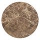 Zena 47 " Round Dining Table | Spanish Emperador Marble Top | Brown Mango Wood Cross Legs By The Urban Port