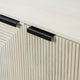 Seya 4 Door Sideboard Console | Fluted Front | Antique White Mango Wood | Black Iron Base | 60 " By The Urban Port