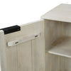 Seya 4 Door Sideboard Console | Fluted Front | Antique White Mango Wood | Black Iron Base | 60 " By The Urban Port