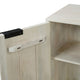 Seya 4 Door Sideboard Console | Fluted Front | Antique White Mango Wood | Black Iron Base | 60 " By The Urban Port