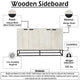 Seya 4 Door Sideboard Console | Fluted Front | Antique White Mango Wood | Black Iron Base | 60 " By The Urban Port