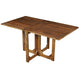 Hosa 7pc Rectangular Dining Table Set, Faux Leather Seats, Brown Mango Wood By The Urban Port