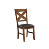 Hosa 7pc Rectangular Dining Table Set, Faux Leather Seats, Brown Mango Wood By The Urban Port