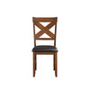 Hosa 7pc Rectangular Dining Table Set, Faux Leather Seats, Brown Mango Wood By The Urban Port