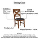 Hosa 7pc Rectangular Dining Table Set, Faux Leather Seats, Brown Mango Wood By The Urban Port