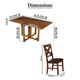 Hosa 7pc Rectangular Dining Table Set, Faux Leather Seats, Brown Mango Wood By The Urban Port